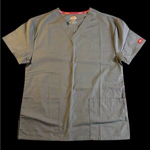 Dickies Scrub Top Women’s Small Gray Style 86706 New W/O Tag